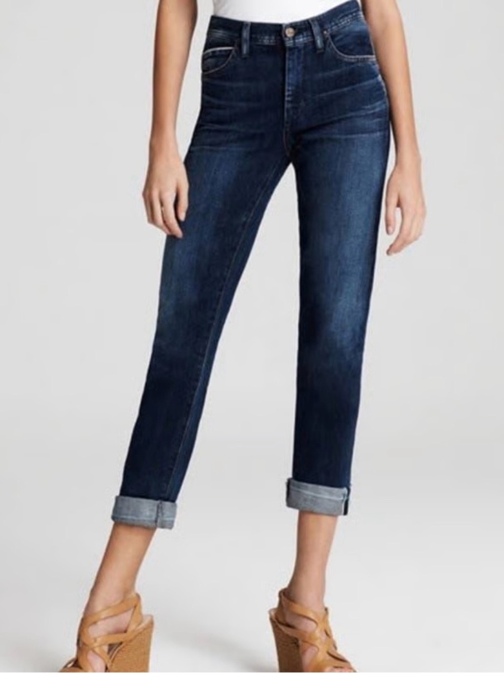 Citizens Of Humanity Mandy High Waist Retro Slim‎ Roll Up Jeans Size 27 Indigo